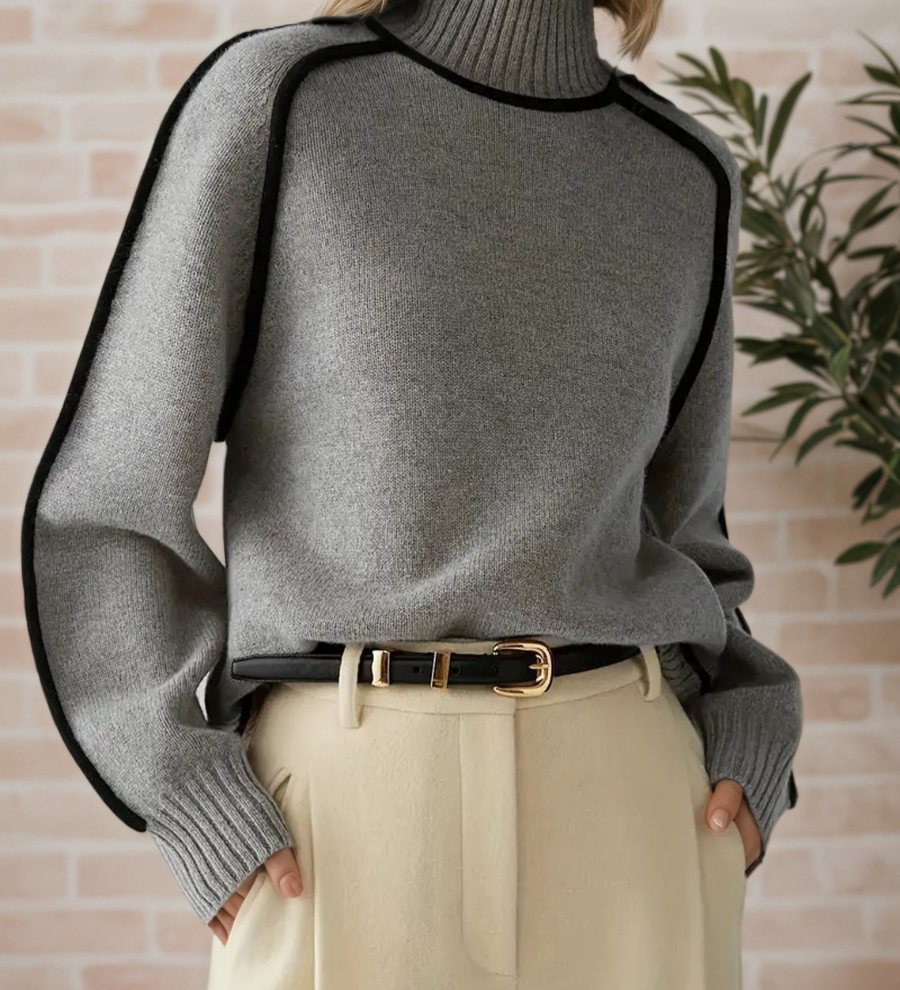 Donna | Suéter Elegante de Cuello Alto - Chic y Cómodo