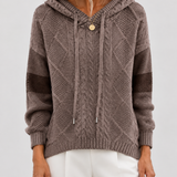 Emily | Sudadera con capucha de trenza — Tejido trenzado para un look casual chic