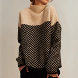 Norah | suéter de algodón suave con cuello alto, elegante y cómodo