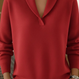 Léa | Suéter de cuello en V — Elegante y cómodo