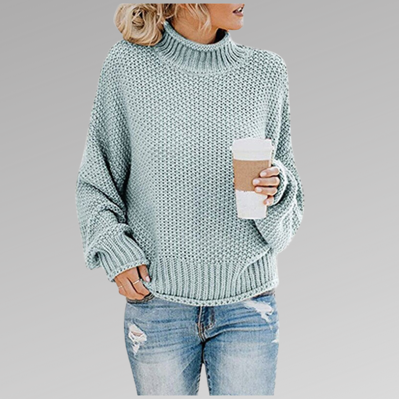 Rikke | suéter oversize de cuello alto en punto suave – cómodo y con estilo