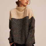 Norah | suéter de algodón suave con cuello alto, elegante y cómodo