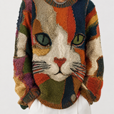 Elsa | Top artístico con gato – Diseño único y elegante