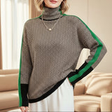 Eleanor | Cuello Alto Herringbone de Lujo — Elegancia y Refinamiento