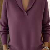 Léa | Suéter de cuello en V — Elegante y cómodo