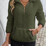 Juliette | Sudadera con capucha y cremallera de corte medio – Confort chic y corte moderno