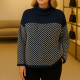 Norah | suéter de algodón suave con cuello alto, elegante y cómodo