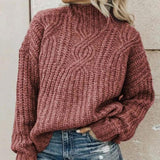 Merel | Suéter de cuello alto elegante de punto grueso - cálido y cómodo de llevar