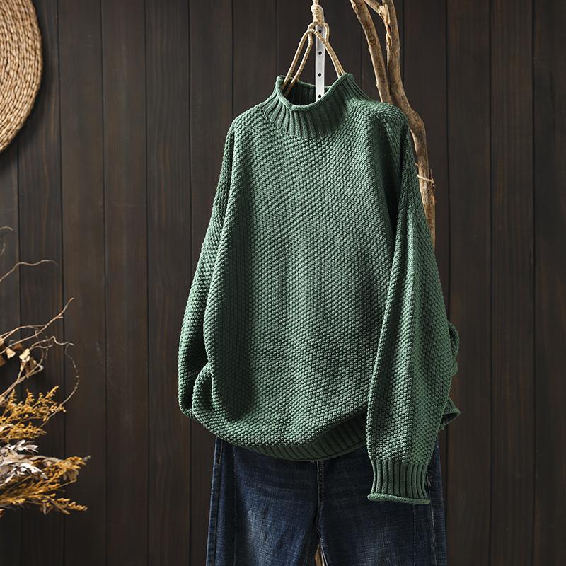Iina | Suéter oversize de cuello alto en punto canalé, suave y cómodo, con estilo y perfecto para días fríos