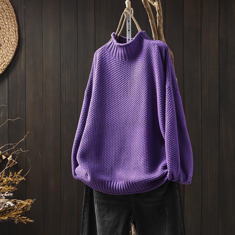 Iina | Suéter oversize de cuello alto en punto canalé, suave y cómodo, con estilo y perfecto para días fríos