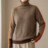 Eleanor | Cuello Alto Herringbone de Lujo — Elegancia y Refinamiento