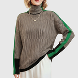 Eleanor | Cuello Alto Herringbone de Lujo — Elegancia y Refinamiento