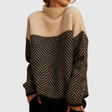 Norah | suéter de algodón suave con cuello alto, elegante y cómodo