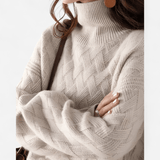Tora | Suéter de cuello alto de punto suave de lujo – elegante, cálido y súper cómodo