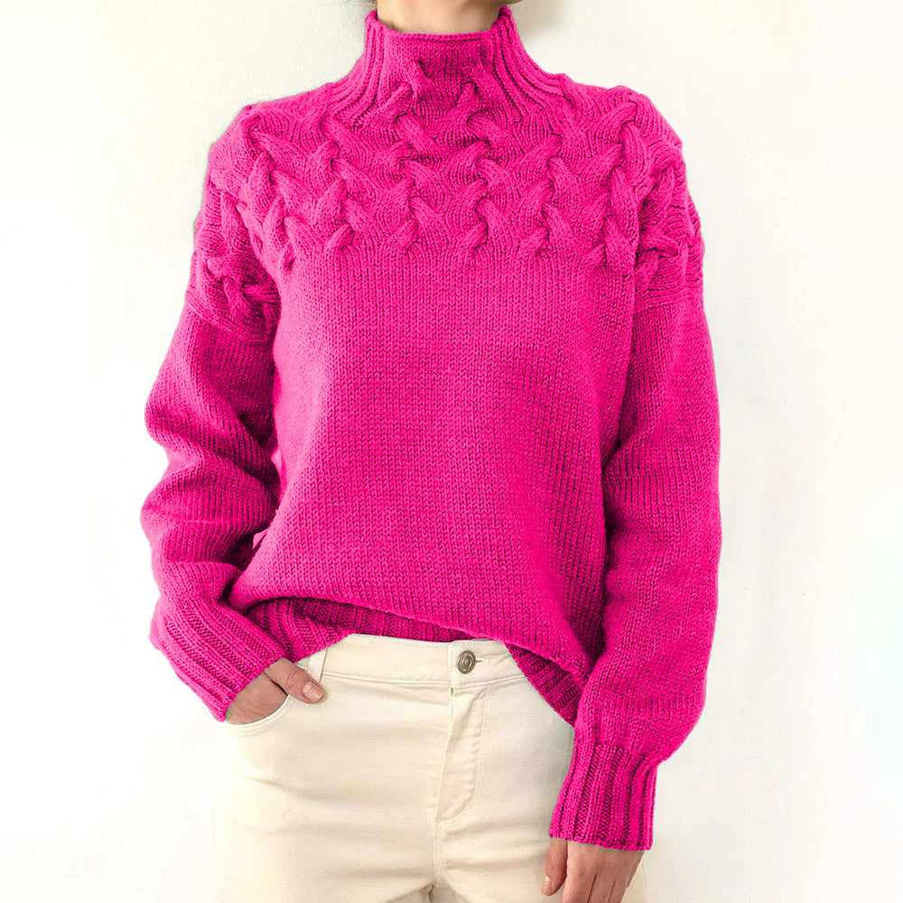 Elena | Suéter de cuello alto cálido – suave, cómodo y elegante