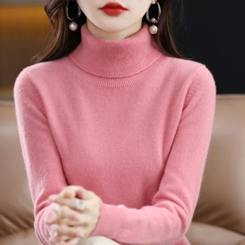 Amara | Suéter de cachemira con cuello alto — suavidad lujosa y estilo chic