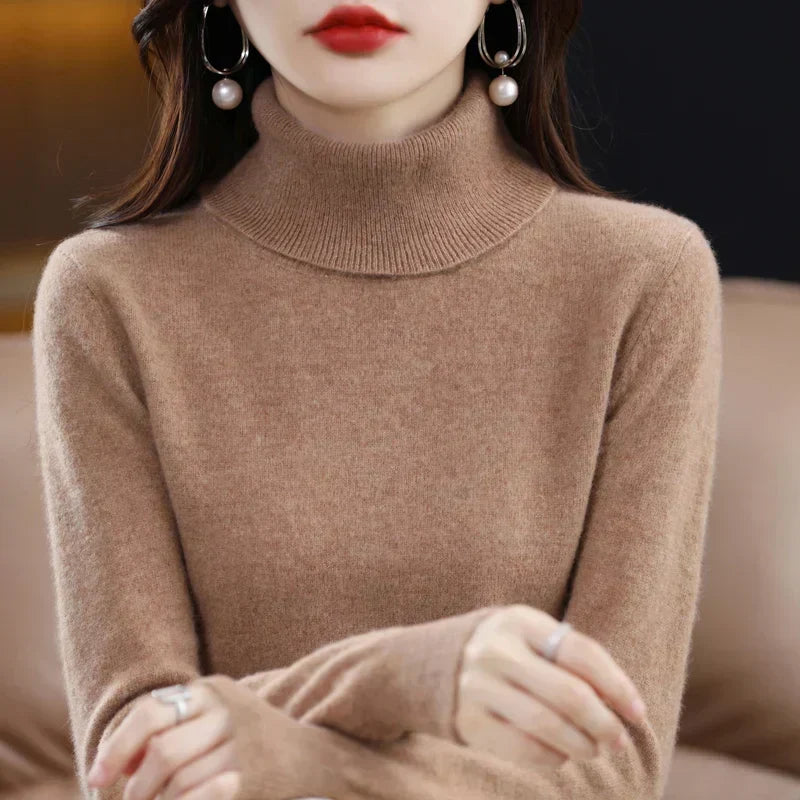 Amara | Suéter de cachemira con cuello alto — suavidad lujosa y estilo chic