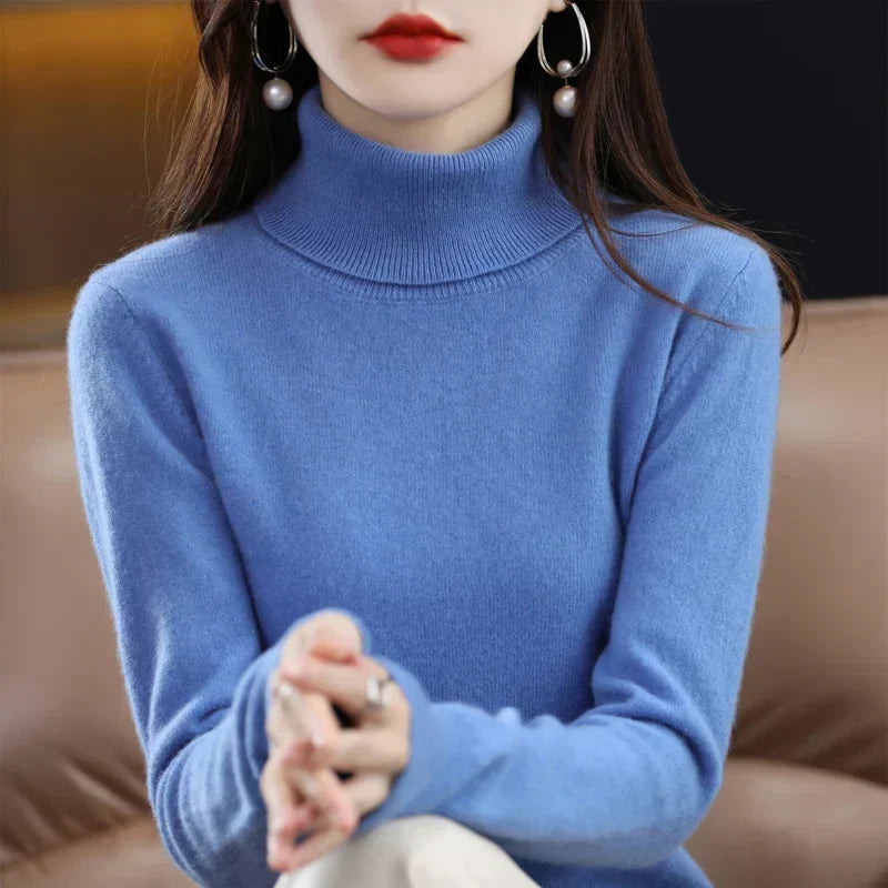 Amara | Suéter de cachemira con cuello alto — suavidad lujosa y estilo chic