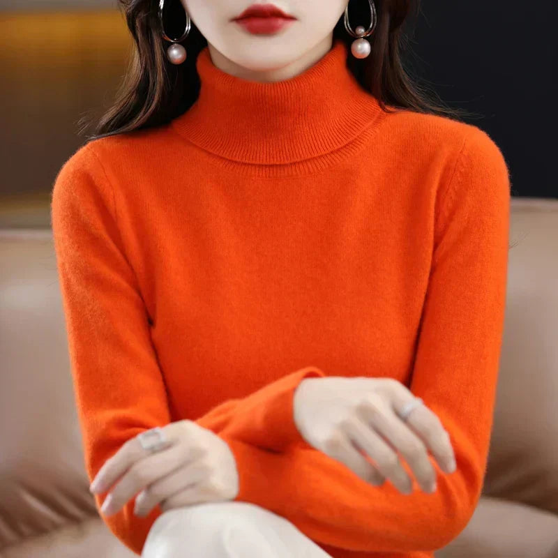 Amara | Suéter de cachemira con cuello alto — suavidad lujosa y estilo chic