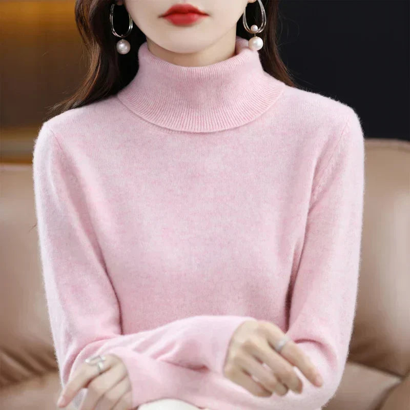 Amara | Suéter de cachemira con cuello alto — suavidad lujosa y estilo chic