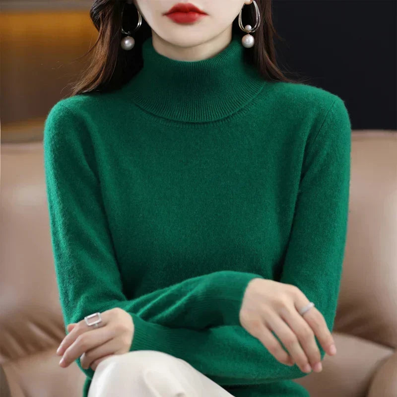 Amara | Suéter de cachemira con cuello alto — suavidad lujosa y estilo chic