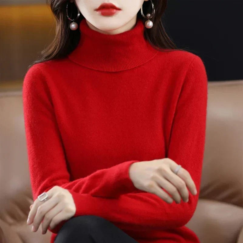 Amara | Suéter de cachemira con cuello alto — suavidad lujosa y estilo chic