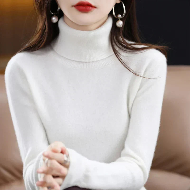 Amara | Suéter de cachemira con cuello alto — suavidad lujosa y estilo chic