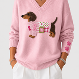 Naoni | Suéter de punto con diseño de perro salchicha