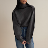 Phoebe | Elegante suéter oversize con cuello alto de punto suave tipo peluche