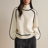Phoebe | Elegante suéter oversize con cuello alto de punto suave tipo peluche