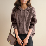 Emily | Sudadera con capucha de trenza — Tejido trenzado para un look casual chic