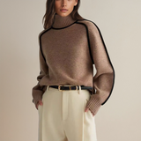 Phoebe | Elegante suéter oversize con cuello alto de punto suave tipo peluche