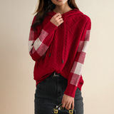 Emily | Sudadera con capucha de trenza — Tejido trenzado para un look casual chic