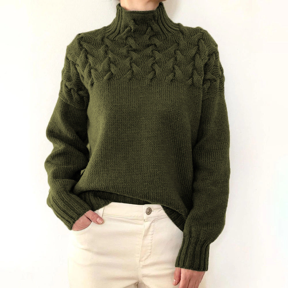 Elena | Suéter de cuello alto cálido – suave, cómodo y elegante