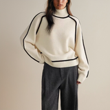 Phoebe | Elegante suéter oversize con cuello alto de punto suave tipo peluche
