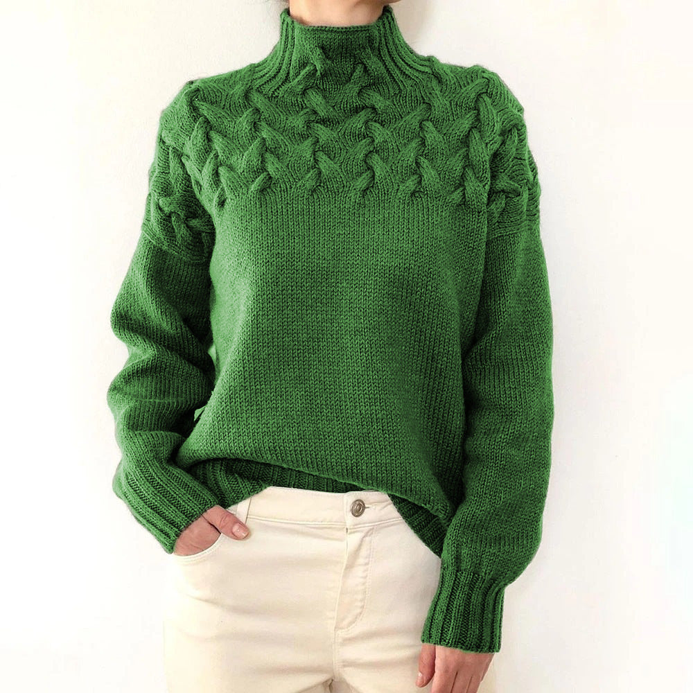 Elena | Suéter de cuello alto cálido – suave, cómodo y elegante