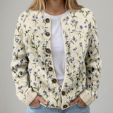 Romy | Cárdigan floral de otoño — elegante, suave y cómodo