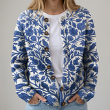Marie | cárdigan con motivo floral – elegancia femenina y suavidad primaveral