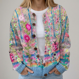 Svea | Cardigan con estampado floral, elegante y cómodo