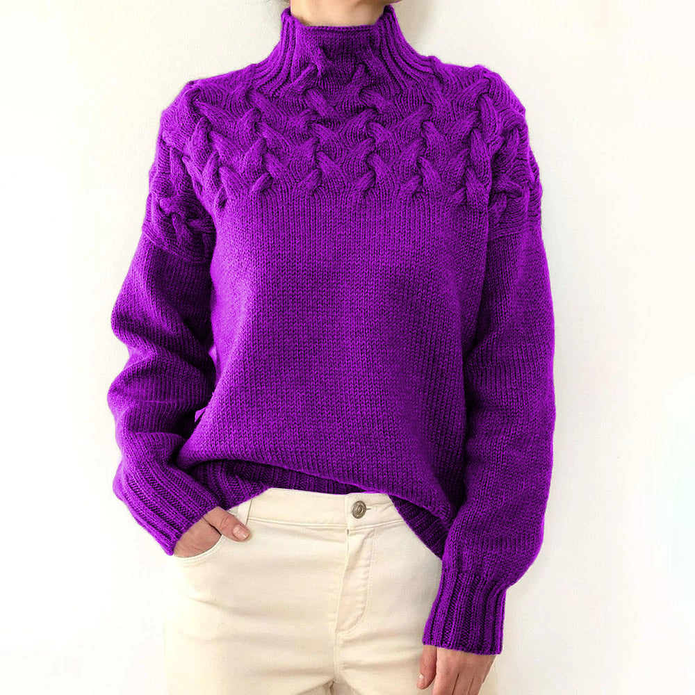 Elena | Suéter de cuello alto cálido – suave, cómodo y elegante