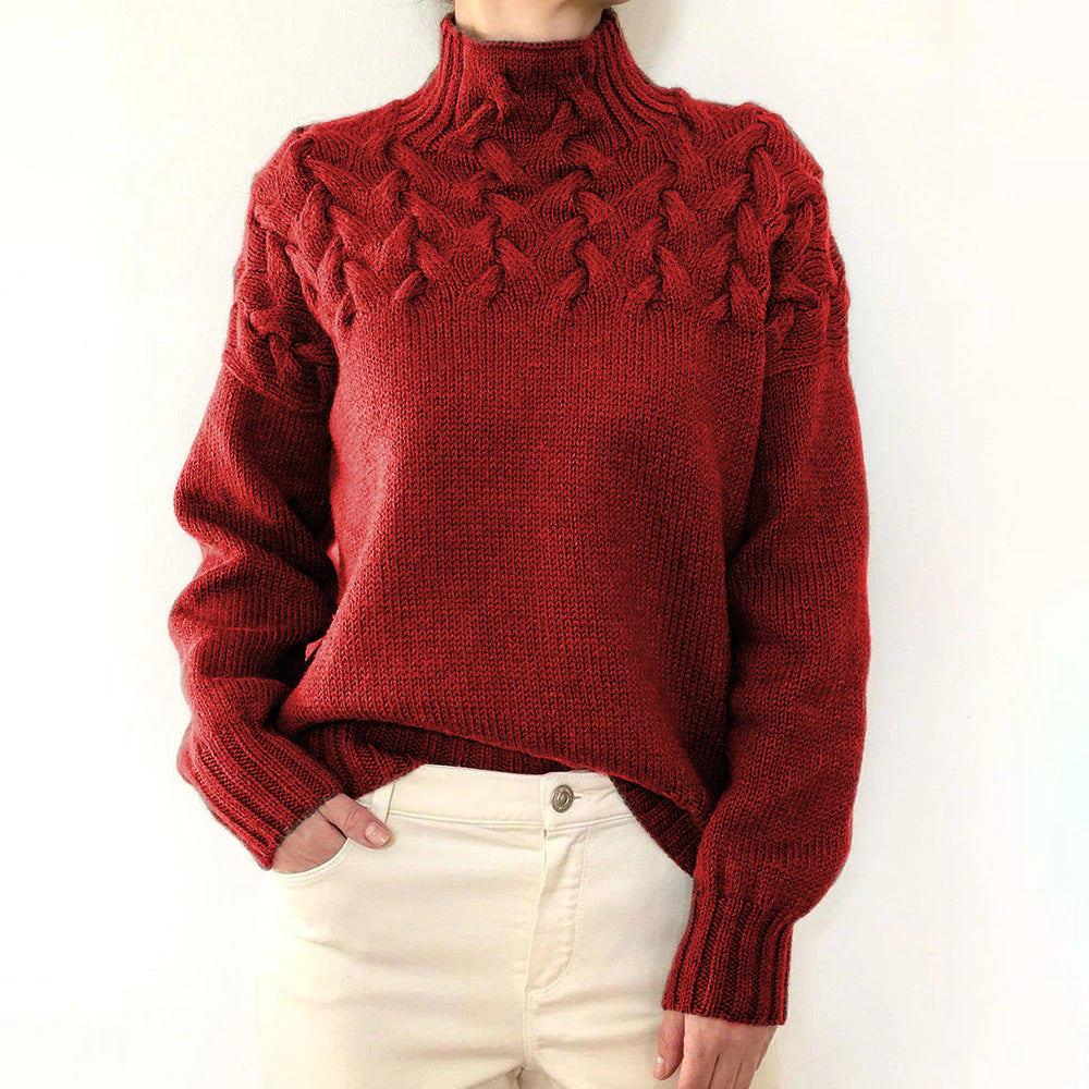 Elena | Suéter de cuello alto cálido – suave, cómodo y elegante