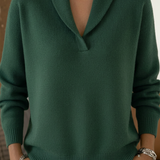 Léa | Suéter de cuello en V — Elegante y cómodo